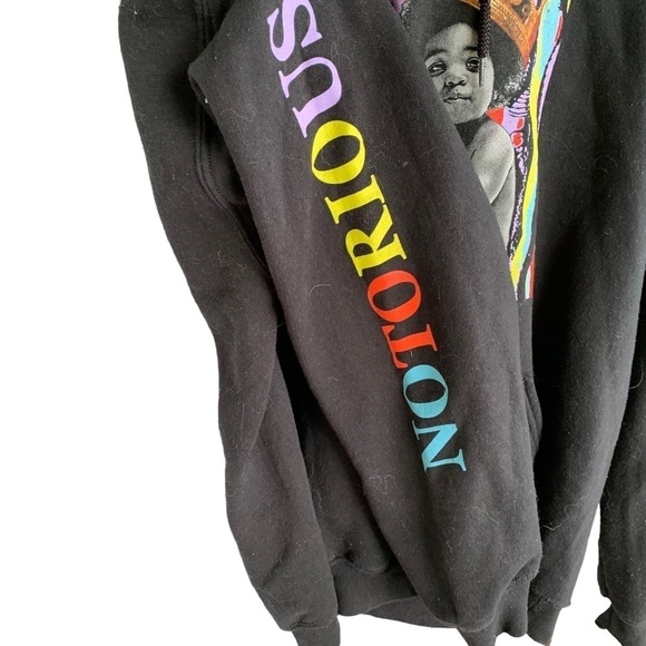 Biggie Smalls Notorious B.I.G. Pullover Hoodie Sweatshirt 90s Rap Size Medium - Picture 2 of 6